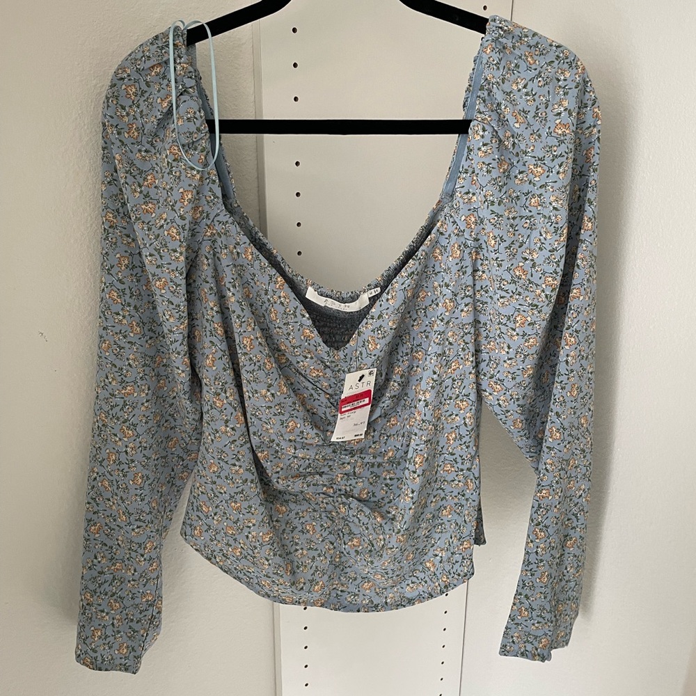 Long Sleeve Floral Blouse